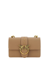 PINKO Beige Calf Leather Mini Shoulder Elegance