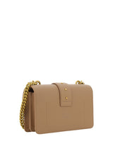 PINKO Beige Calf Leather Mini Shoulder Elegance