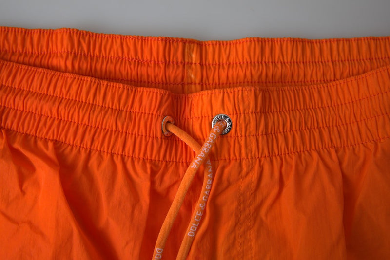 Dolce & Gabbana Gradient Effect Swim Shorts in Vibrant Orange