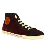 Dolce & Gabbana Elevated Velvet Red High Sneakers for Men