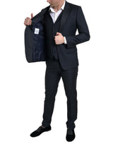 Dolce & Gabbana Elegant Slim Fit Black Three-Piece Suit