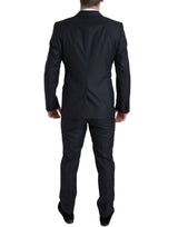 Dolce & Gabbana Elegant Black Silk Blend Martini Suit