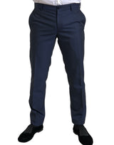 Dolce & Gabbana Elegant Dark Blue Slim Fit Designer Suit