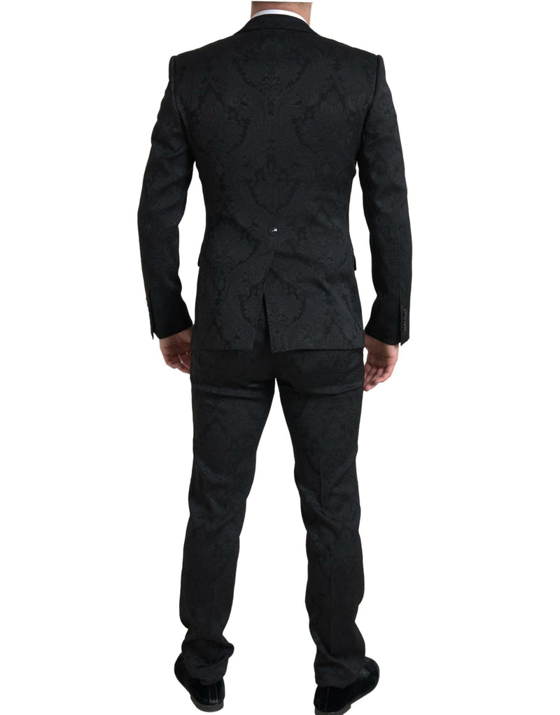 Dolce & Gabbana Elegant Slim Fit Black Martini Suit