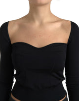 Dolce & Gabbana Elegant Square Neck Cropped Blouse