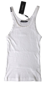 Dolce & Gabbana Elegant White Cotton Tank Top