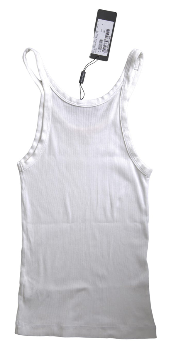 Dolce & Gabbana Elegant White Cotton Tank Top