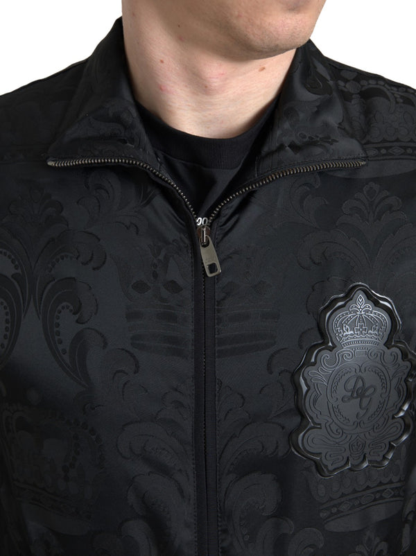 Dolce & Gabbana Elegant Full Zip Black Sweater