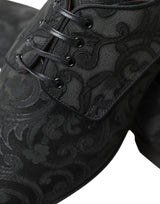 Dolce & Gabbana Elegant Jacquard Lace-Up Derby Dress Shoes