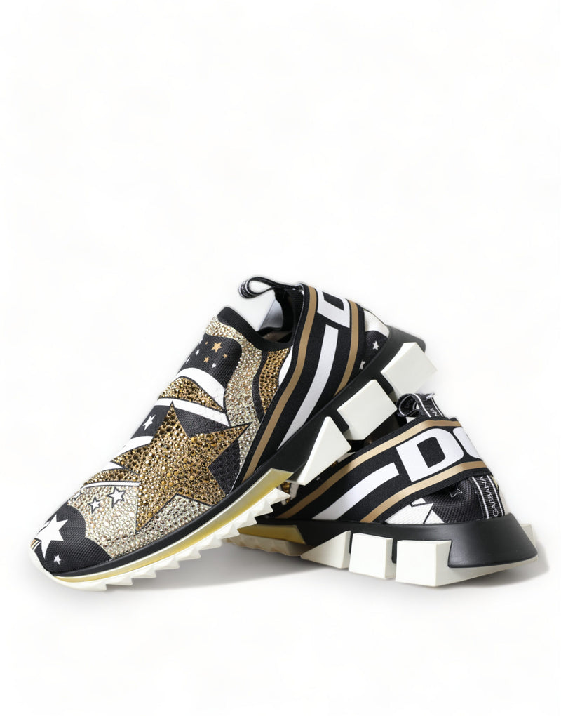 Dolce & Gabbana Crystal-Embellished Sorrento Slip-On Sneakers