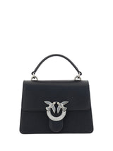 PINKO Elegant Black Calfskin Shoulder Handbag