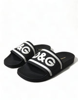 Dolce & Gabbana Sleek Monochrome Rubber Slides