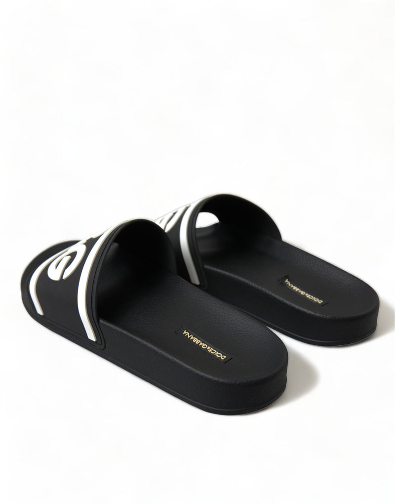 Dolce & Gabbana Sleek Monochrome Rubber Slides