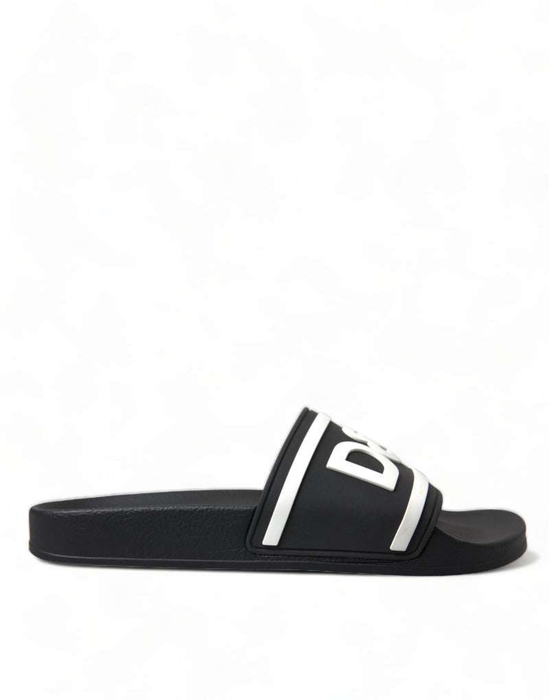 Dolce & Gabbana Sleek Monochrome Rubber Slides