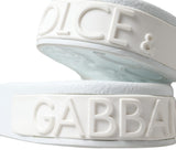 Dolce & Gabbana Chic White Logo Slides