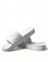 Dolce & Gabbana Chic White Logo Slides