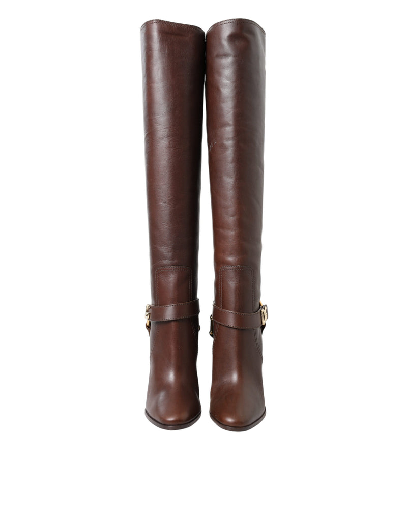 Dolce & Gabbana Elegant Leather High Rider Boots