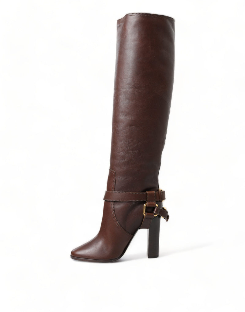 Dolce & Gabbana Elegant Leather High Rider Boots