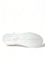 Dolce & Gabbana Elegant Portofino White Leather Sneakers