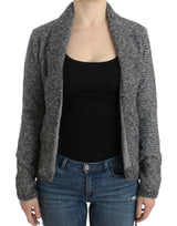 Cavalli Elegant Gray Wool Blend Cardigan