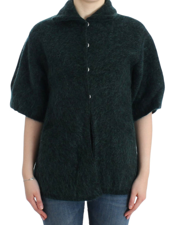 Cavalli Elegant Green Wool-Mohair Blend Cardigan