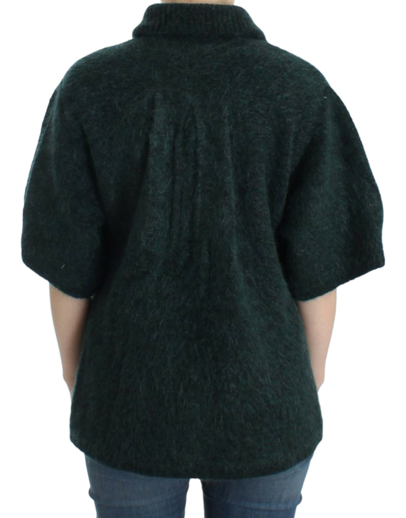 Cavalli Elegant Green Wool-Mohair Blend Cardigan