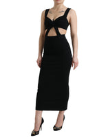 Dolce & Gabbana Glamorous Black Bodycon Midi Dress