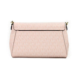 Michael Kors Jet Set Medium Powder Blush PVC Convertible Pouchette Crossbody Bag