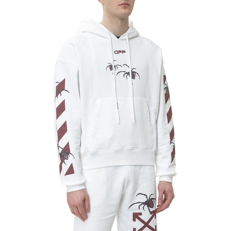 Off-White Arachno Oversized Hooded White Sweatshirt