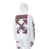 Off-White Arachno Oversized Hooded White Sweatshirt