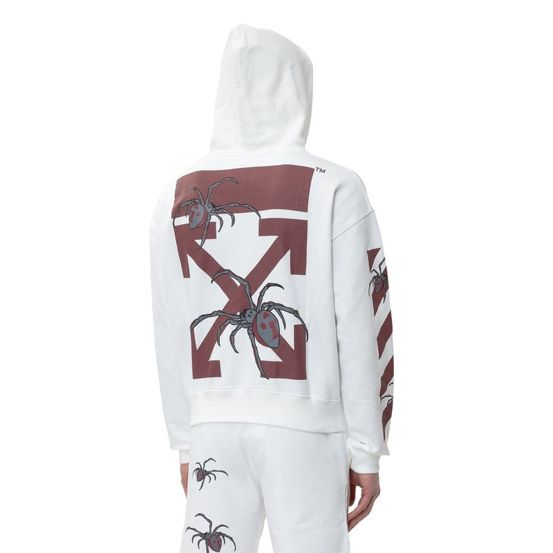 Off-White Arachno Oversized Hooded White Sweatshirt