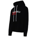 Palm Angels Embossed Logo Cotton Hoodie In Classic Black