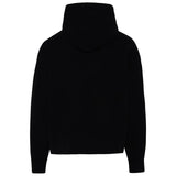 Palm Angels Embossed Logo Cotton Hoodie In Classic Black