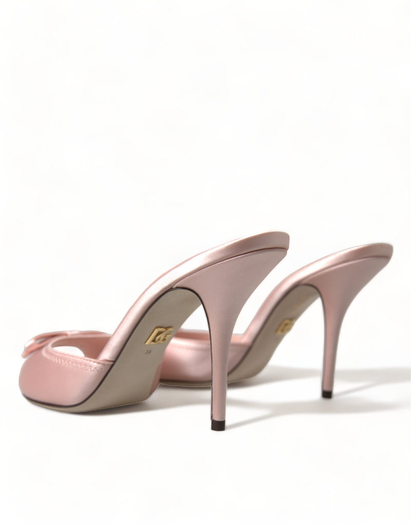 Dolce & Gabbana Chic Pink Slip-On Sandal Elegance