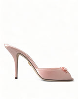 Dolce & Gabbana Chic Pink Slip-On Sandal Elegance