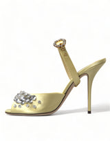 Dolce & Gabbana Crystal Embellished Silk Sandals