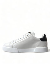 Dolce & Gabbana Elegant Leather Low Top Sneakers - Royal Crown Patch