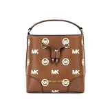 Michael Kors Mercer Small Luggage Embossed Drawstring Bucket Messenger Bag