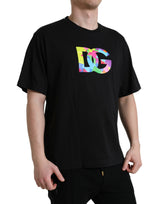 Dolce & Gabbana Elegant Black Cotton T-Shirt with Logo