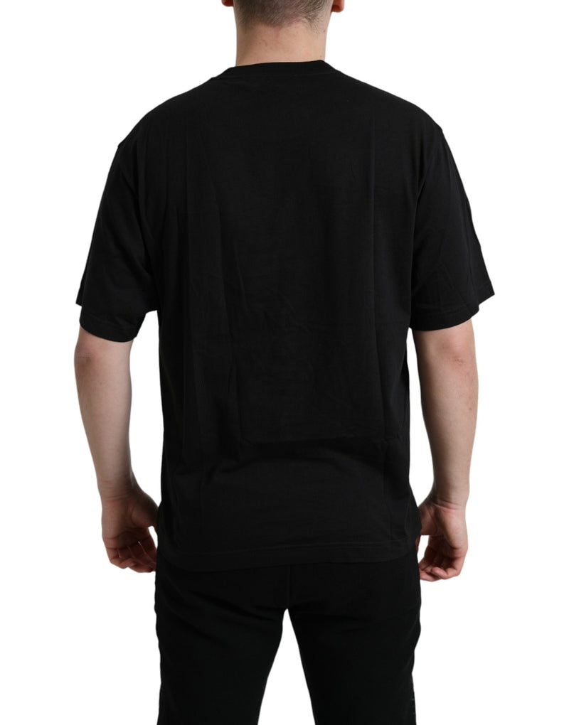 Dolce & Gabbana Elegant Black Cotton T-Shirt with Logo