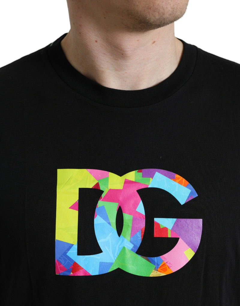 Dolce & Gabbana Elegant Black Cotton T-Shirt with Logo