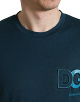 Dolce & Gabbana Elegant Blue Cotton Logo Tee