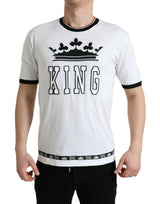 Dolce & Gabbana Regal Crown White Cotton Tee