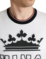 Dolce & Gabbana Regal Crown White Cotton Tee