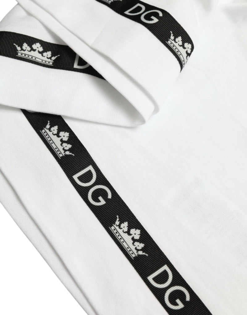 Dolce & Gabbana Regal Crown White Cotton Tee