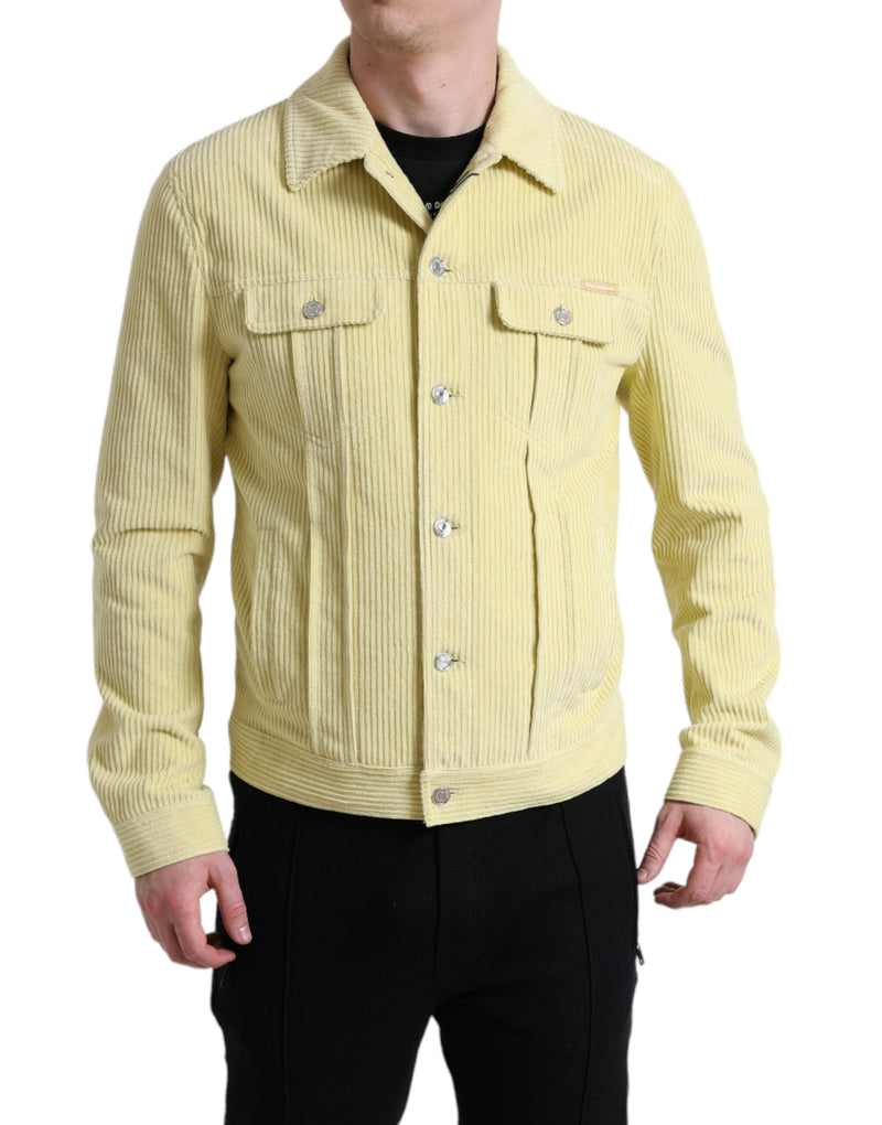 Dolce & Gabbana Stylish Yellow Cotton Casual Shirt