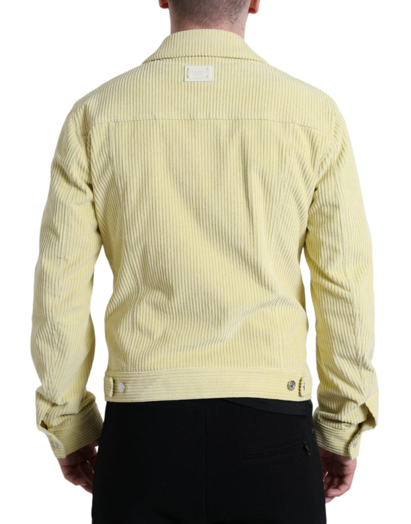 Dolce & Gabbana Stylish Yellow Cotton Casual Shirt