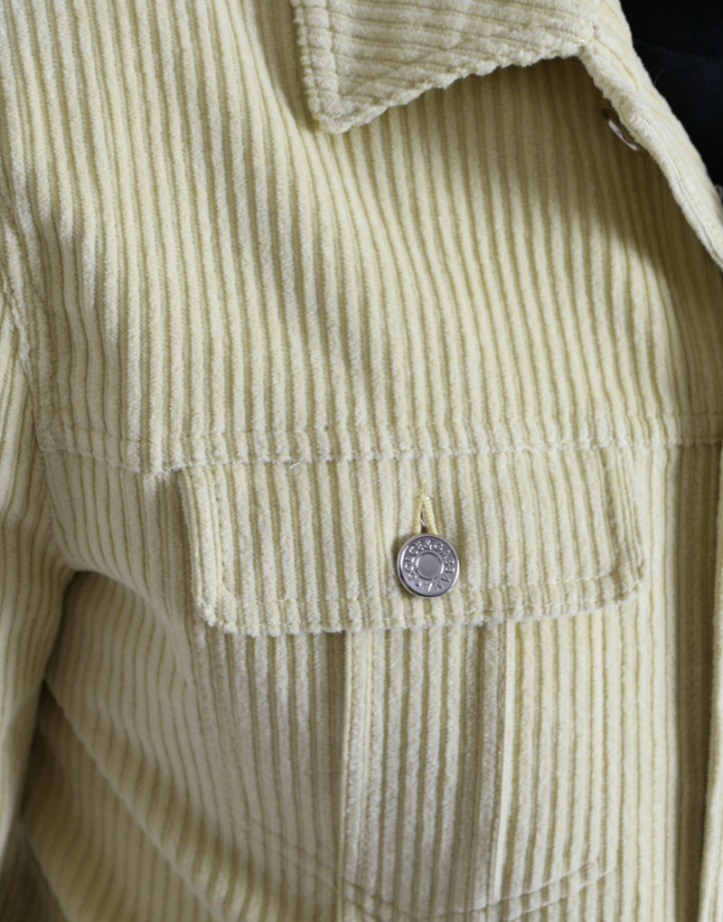 Dolce & Gabbana Stylish Yellow Cotton Casual Shirt