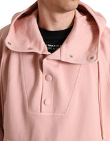 Dolce & Gabbana Elegant Pink Pullover Sweater with Hood