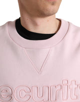 Dolce & Gabbana Elegant Pink Crew Neck Logo Sweater